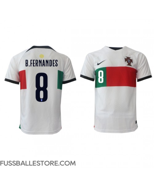Günstige Portugal Bruno Fernandes #8 Auswärtstrikot WM 2022 Kurzarm
